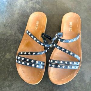 Black studded sandals